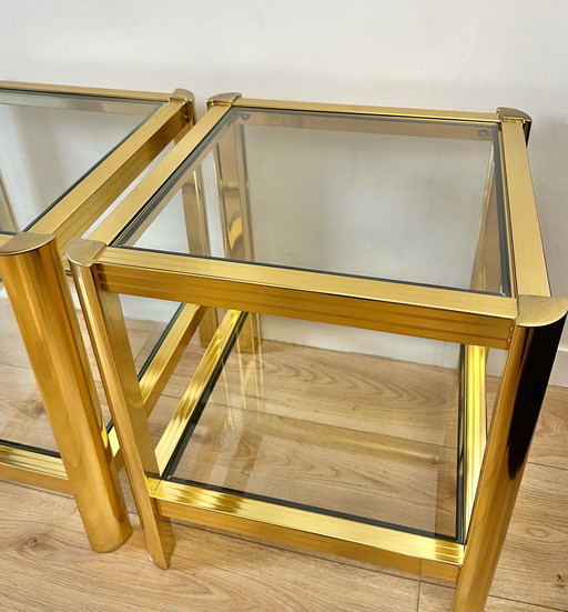 Luxe vintage tafeltjes messing