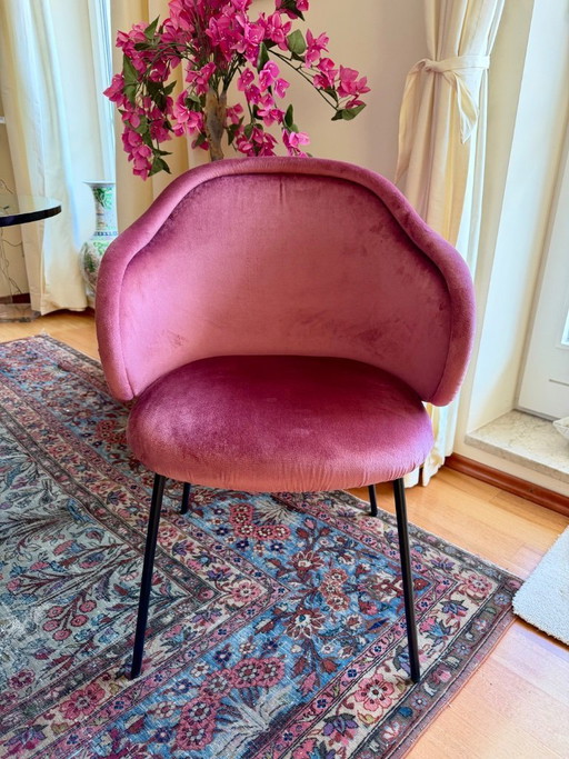 6 Stühle de diseño „Ona Curved“ – Rosado