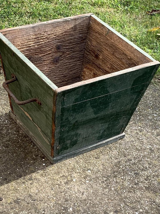 Boîte en Pin Vert, années 1940 – Armoires de rangement, Vintage (photo 3 of 5)