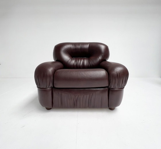 Image 1 of Ensemble de 2 fauteuils italiens attribués à Sapporo, années 1970
