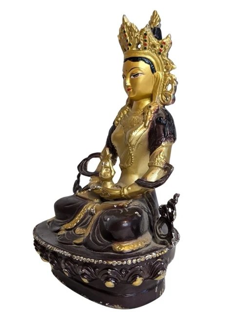 Tara Statue – Vergoldete Bronzefarbene Moderne Dekorative Bildhauerei (photo 6 of 13)
