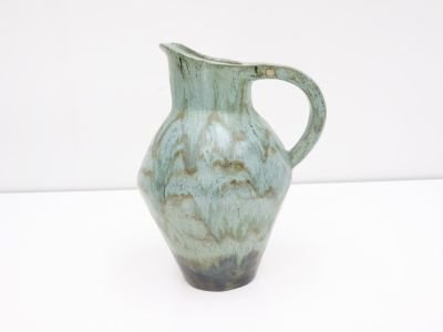 Vintage vase / ceramics / green brown / handmade (photo 5 of 5)
