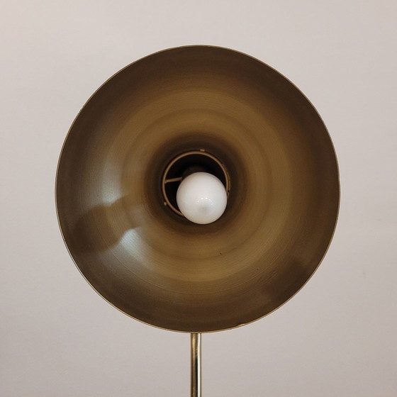 Image 1 of Lámpara de Mesa «Olive», Metal, Verde y Dorado, Vintage – Francia