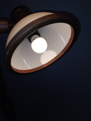 1 x Steïnhauer Dubbele Houten Vloerlamp 1970's