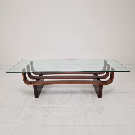 Image 1 of Elegant Mid-Century Teak Coffee Table by James Brown for T.H. Brown 1970's
