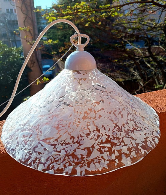 Image 1 of Lustre MURANO à hauteur réglable / Effet glace lumineux Sylcom Nouveau