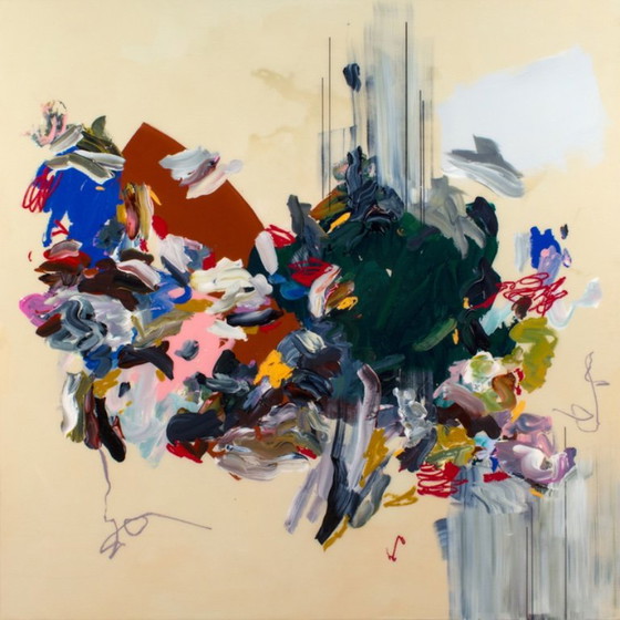 Janna Watson, Abstract Colourful Painting With Resin, The Heaviness Of Light – Art, Plastic, Wood (photo 5 of 6)