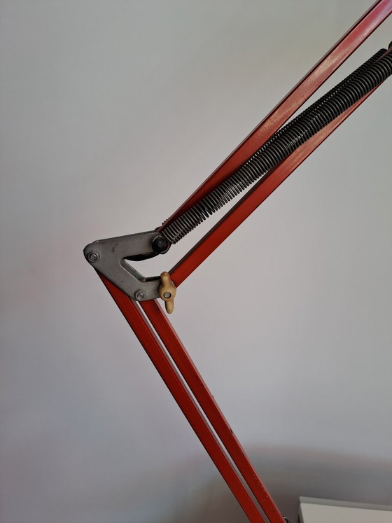Image 1 of Orange desk lamp with table clamp