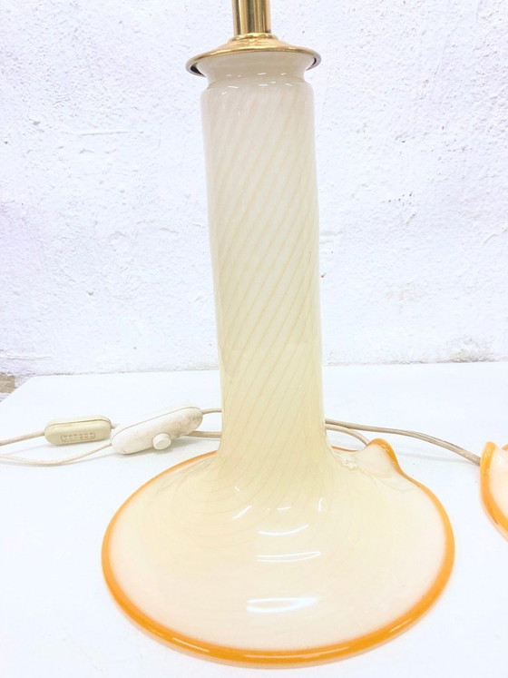 Image 1 of 2 basi per lampade da tavolo in vetro, design anni '60/'70