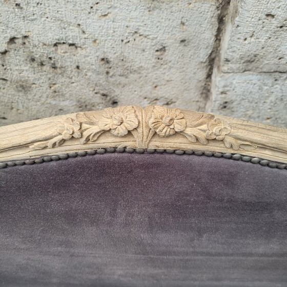 Image 1 of Sofa / bank Corbeille, Lodewijk XV / Provençaalse stijl, gewassen eikenhout, p. s. 20e eeuw - Frankrijk