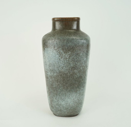 German Mid Century Vase By Majolika Karlsruhe, Shades Of Gray And Brown, Gretel Schulte-Hostedde, 1960s, Model No. 6411