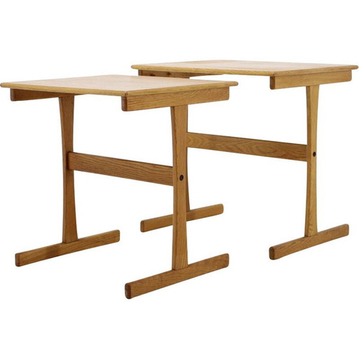 Tables gigognes en chêne du Mid Century, Danemark années 1960