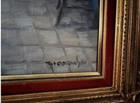 Image 1 of Theodorus Van Oorschot Oil on Canvas, Interior Framed