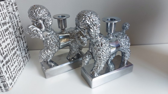 Set di portacandele a forma di barboncino, nuovi nella confezione originale. Per B Sundberg – IKEA, Metal (photo 4 of 7)