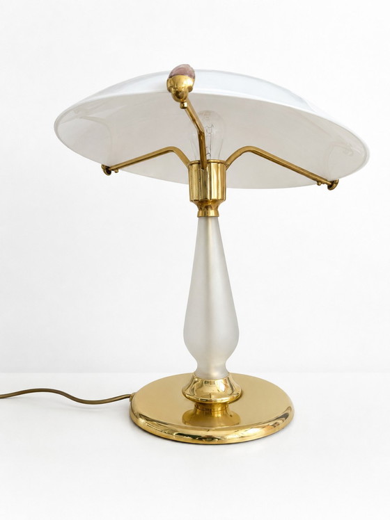 Image 1 of Carlo Nason for Aureliano Toso Murano Glass Table Lamp with Amethyst Details