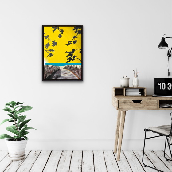 Image 1 of India ink and acrylic on canvas, 70x50cm