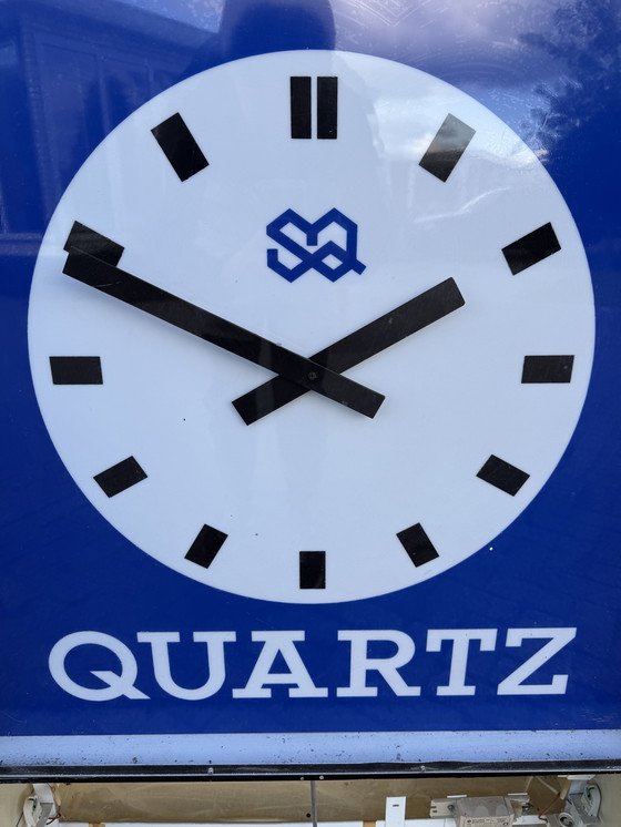 Image 1 of Caja de luz grande Seiko con letrero de tienda de reloj eléctrico