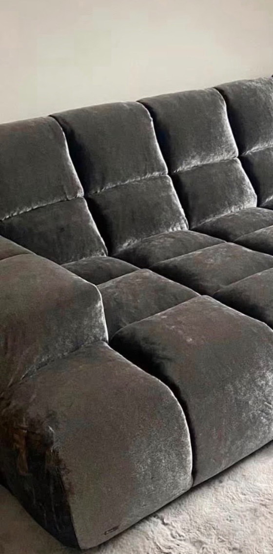 Bretz Silver/Grey Sofa – Corner sofas, Velvet (photo 3 of 5)
