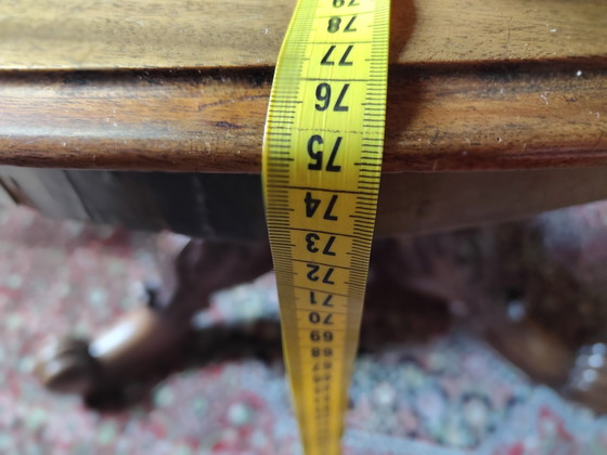 Image 1 of Zware mahonie Biedermeier eetkamertafel