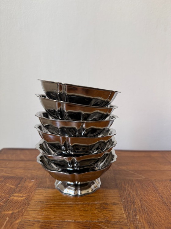 Image 1 of Set of 6 stainless steel bowls