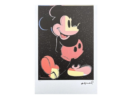 Geïnspireerd door Andy Warhol, Mickey Mouse, jaren 80, lithografie – lithos zeefdrukken, Paper