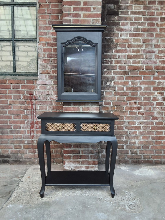 Image 1 of Table d'appoint - Console + Miroir