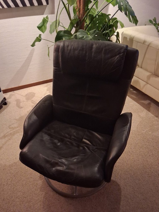 Ikea Silla giratoria Cuero