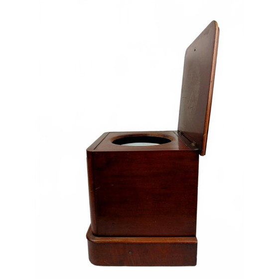 Image 1 of Antieke Victoriaanse Nachtspiegel / Commode / Pot