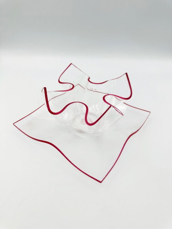 Image 1 of Bol et soucoupe en plexiglas de l'ère spatiale des années 70