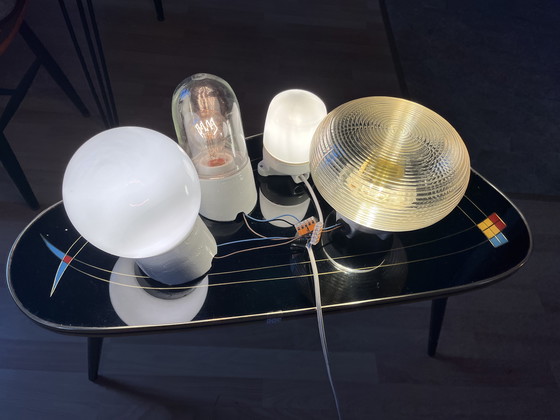 Image 1 of 4 lampade in ceramica di metà secolo