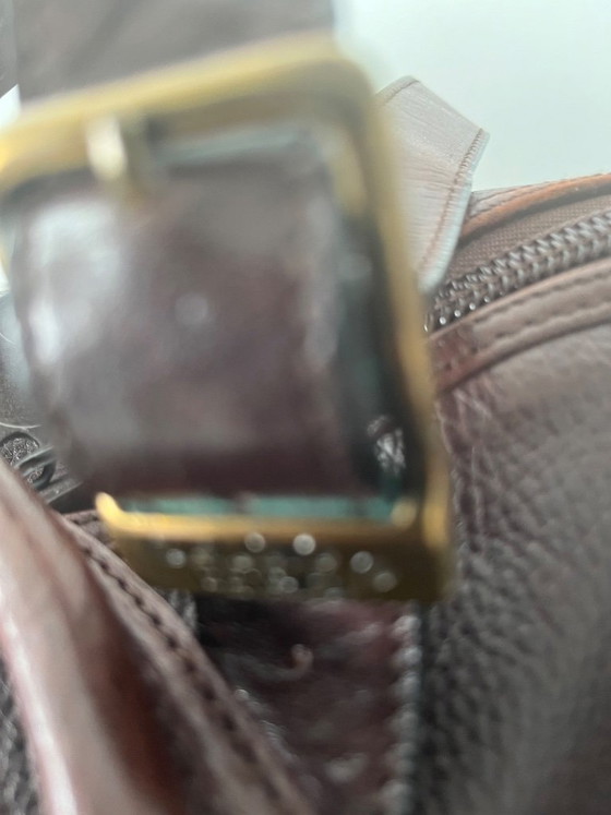 Image 1 of brown leather travel bag from Candy Corson leather atelier Amsterdam