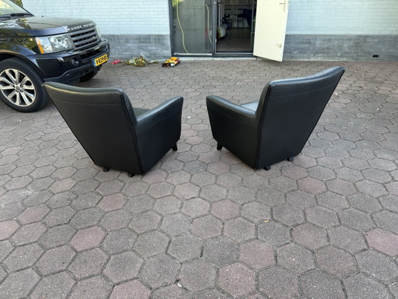 2x Artifort F330 Córdoba Gerard Van Den Bergh – Sillones, Leather, Wood, Modern (photo 7 of 14)