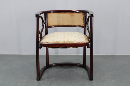 Josef Hoffmann Variatie van Art Nouveau "Fledermaus" Fauteuil door Fischel