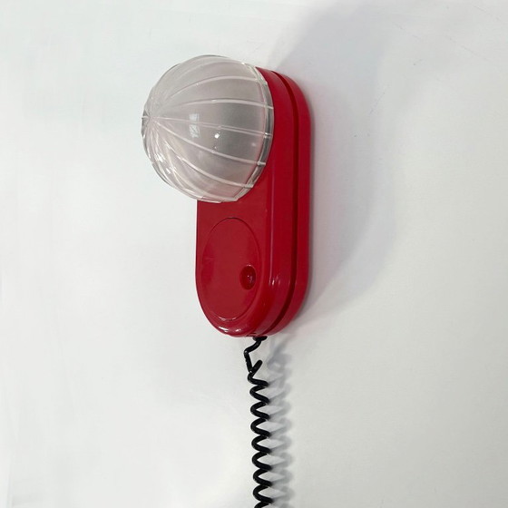 Rode Farstar Tafel- of Wandlamp van Adalberto Dal Lago voor Francesconi, jaren 70 – Tafellampen, Plastic (photo 4 of 8)
