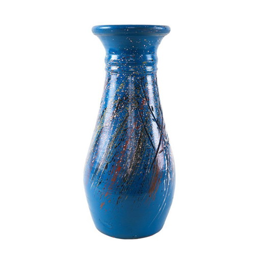 Blue ceramic vase, Danish design, 1970s, made in Denmark