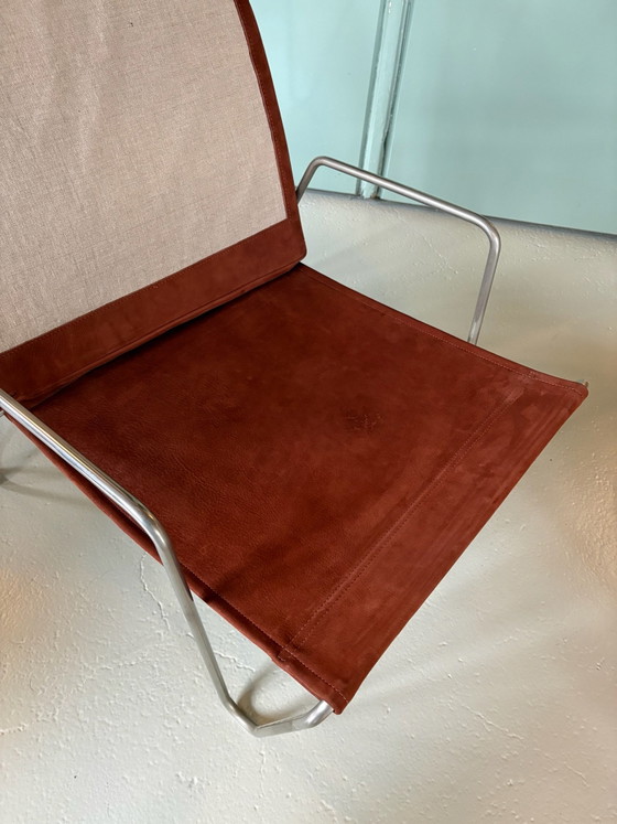 Fritz Hansen Bachelor Chair Verner Panton, Fauteuils, Leer, Metaal, Bruin (foto 6 van 12)