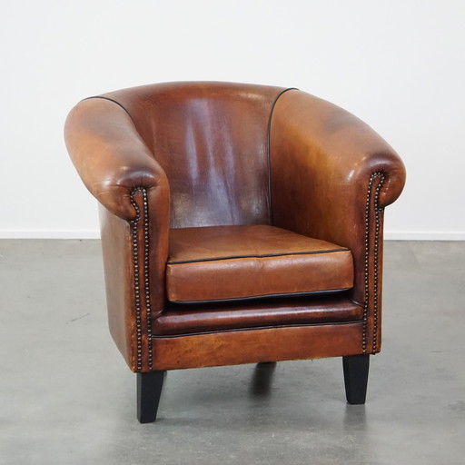 Sheep leather club chair