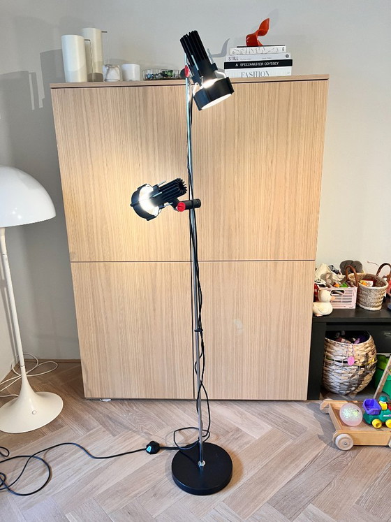 Lampada da terra vintage Erco con 2 faretti - Roger Tallon – Lampade da terra, Metallo, Plastica (photo 7 of 7)