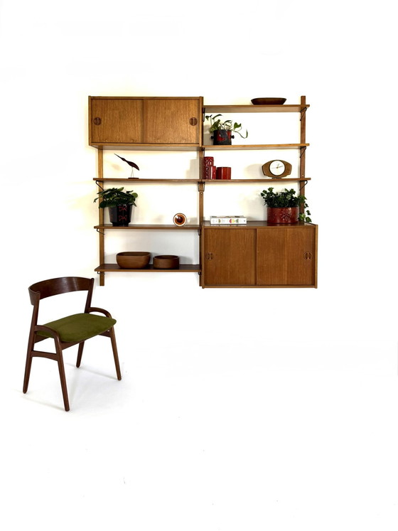 Image 1 of Vintage teakhouten wandsysteem, Kurt Østervig ‘60