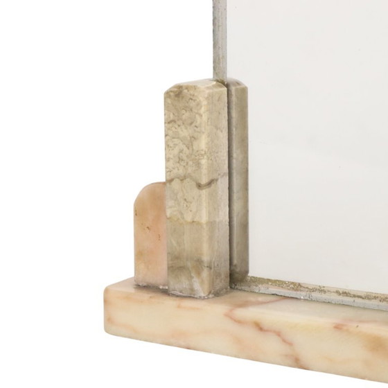 Pequeño marco de fotos Art Déco con cuadro de mármol y cristal con borde espejado. – Marcos de fotos, Marble (photo 6 of 14)