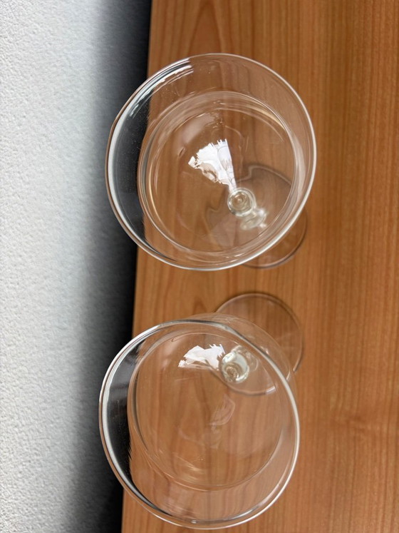 Image 1 of Jos Böhm: 2 Bijzondere wijnglazen hand geblazen collectors item.
