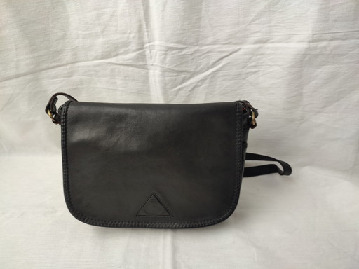 La Moda Shoulder Bag Black Leather Made In Italy Timeless Beautiful – schoudertassen (photo 2 of 15)