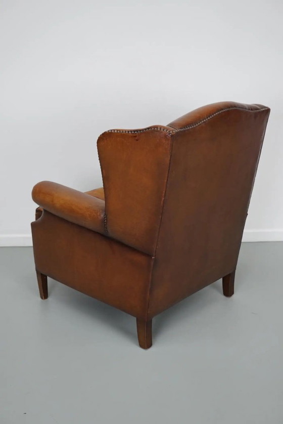 Image 1 of Vintage Nederlandse cognackleurige leren clubfauteuil