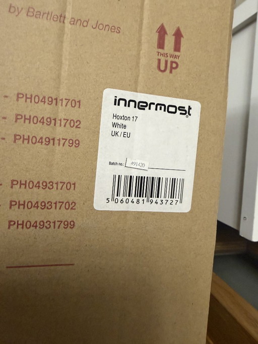 Innermost Hoxton 17 hanglamp wit/goud, nieuw in verzegelde doos, adviesprijs £210