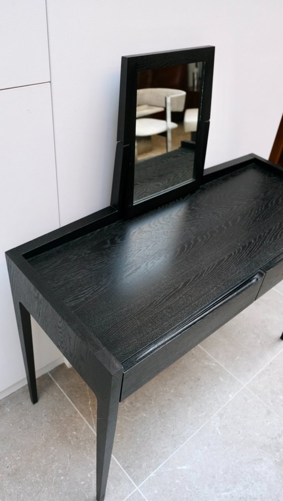 Dressing Table and Chairs in Blackened Wood (photo 6 of 8)
