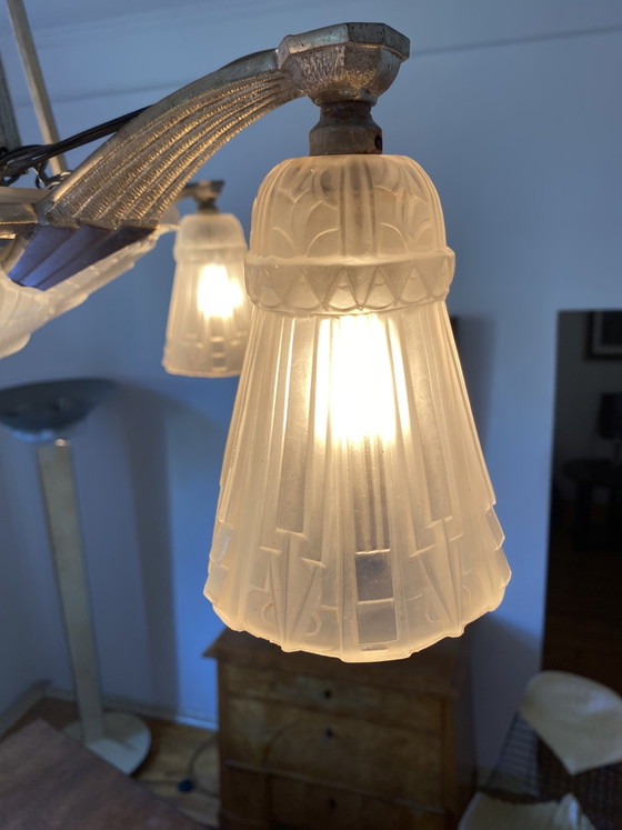 Image 1 of Art Deco hanging lamp 20s Made in Frace