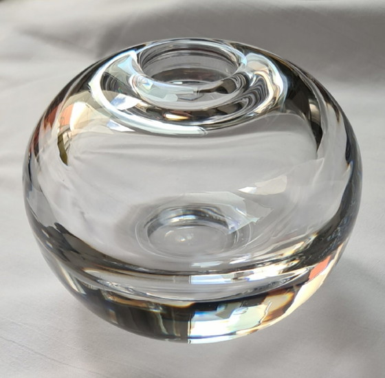 Vintage ball vase / paperweight – Peill & Putzler – 1960s / 1970s, Tapio Wirkkala style, signed "P", 2,254g (photo 15 of 15)