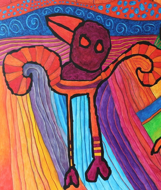 Image 1 of Paul Megens painting from 2006 'The Winds of Beer'