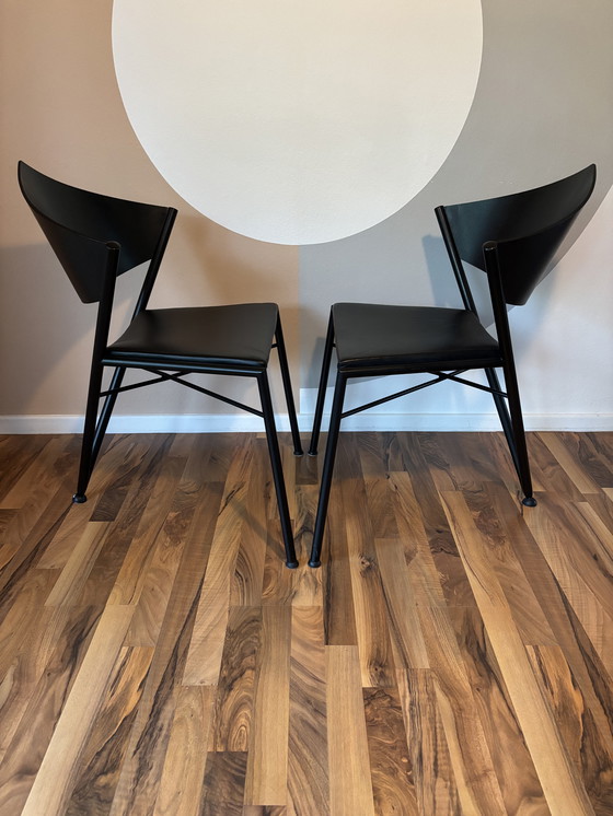 Image 1 of 7 sedie "Victory" - stile Memphis, anni 1980/90 ca.