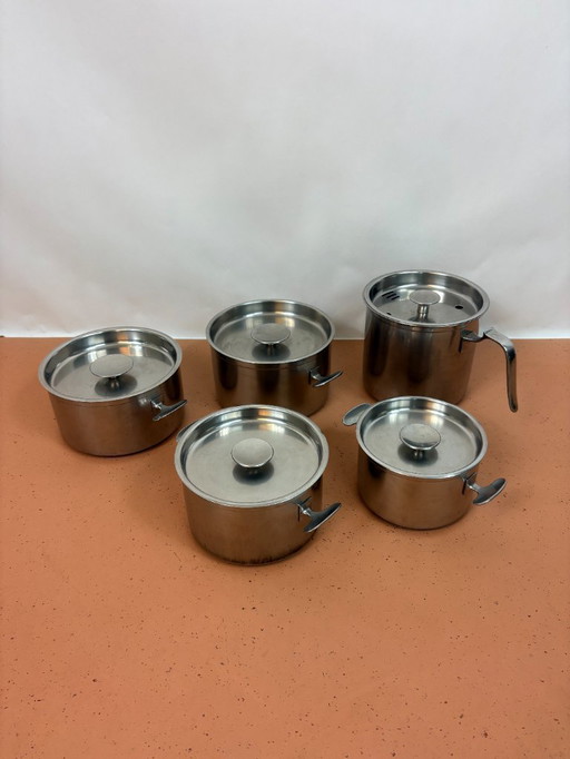 Gero Zilmeta Set di 5 padelle in acciaio inossidabile - Dick Simonis